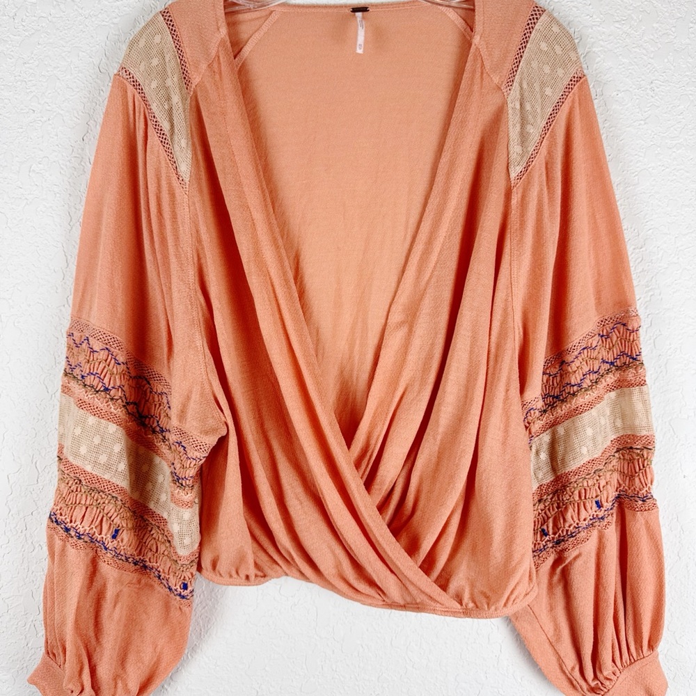 Free People Spring Break Boho Blush Top XS